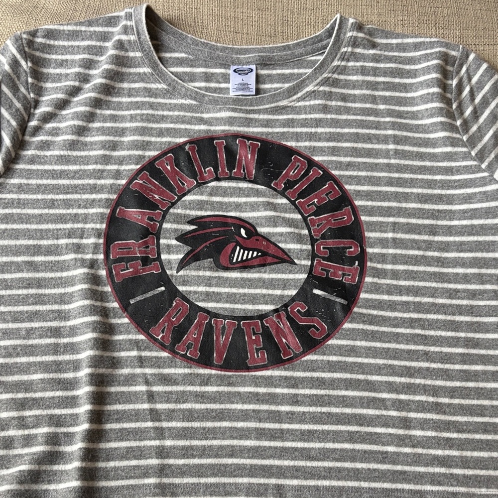 Gray Striped Franklin Pierce Ravens T-Shirt